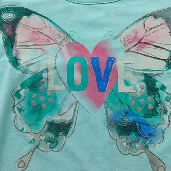 Miss Understood teal stingray sleeve shirt - Picture 3 of 3